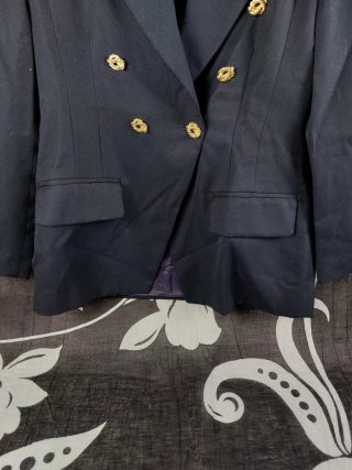 Blazer Blu Scuro con  Dettagli Oro