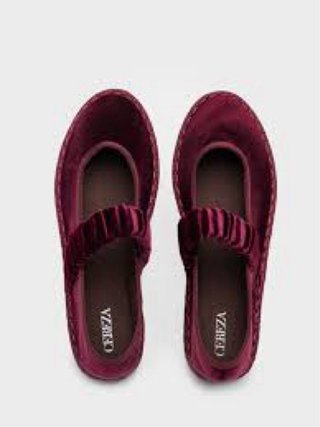 Bailarinas de terciopelo morado