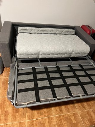 Sofá Cama 2 Plazas Gris 1.35m