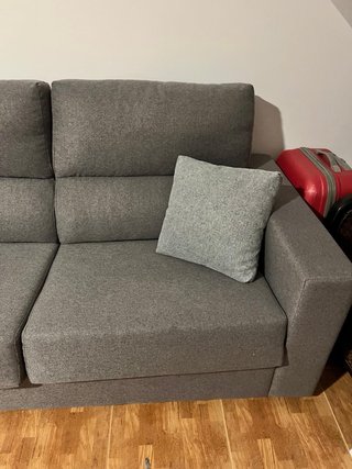 Sofá Cama 2 Plazas Gris 1.35m