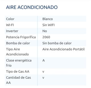 Aire Acondicionado Portátil Carrefour