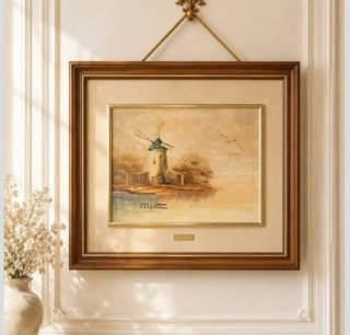 Cuadro vintage molino de viento