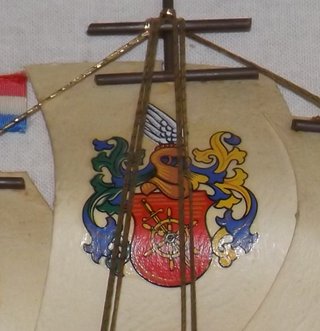 Coppia navi olandesi legno vintage