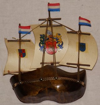 Coppia navi olandesi legno vintage