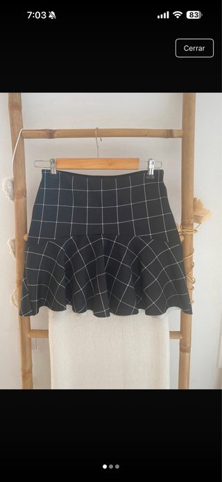 Falda mini Stradivarius cuadros