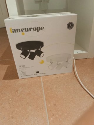 Lampadario Faneurope ZERO faretti nero/bianco