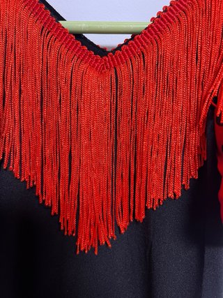 Vestido Flamenco/Sevillanas Rojo y Negro