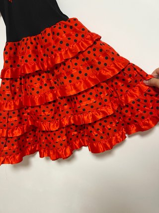 Vestido Flamenco/Sevillanas Rojo y Negro