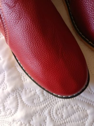 Botines planos rojos
