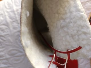 Botines planos rojos