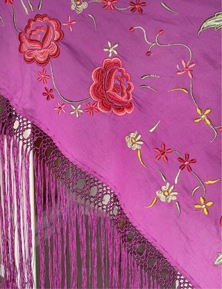 Mantoncillo Flamenco Bordado Flores