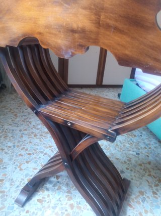 Sedia Savonarola legno intagliato