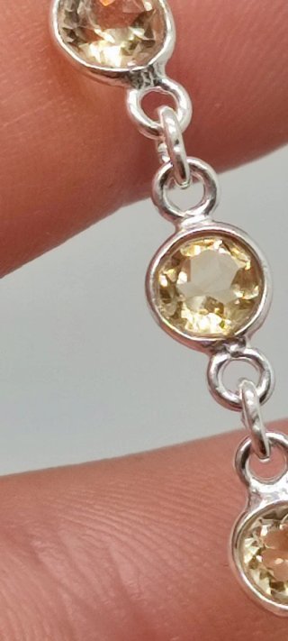 Pulsera de Plata y Citrino.