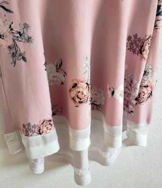 Vestido elegante rosa floral