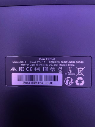 Tableta Gráfica UGEE S640 + Soporte NUEVA