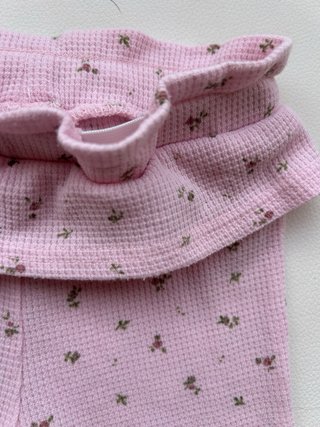 Pantalones bebé niña volantes rosa floral