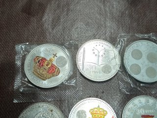 Lotto di 17 monete d'argento da 30 euro, 3 da 20 euro e 1 da 40 euro