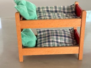 Cama litera para casita de muñecas madera