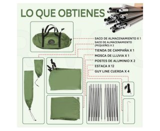 Tienda de campaña individual ultraligera NUEVA