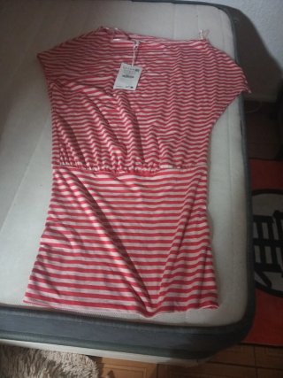 Vestido Pull&Bear rayas rojas talla S