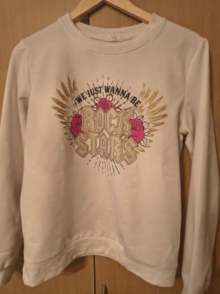 Sudadera mujer Rock Stars blanca