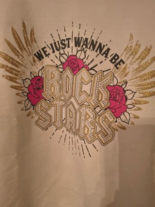 Sudadera mujer Rock Stars blanca