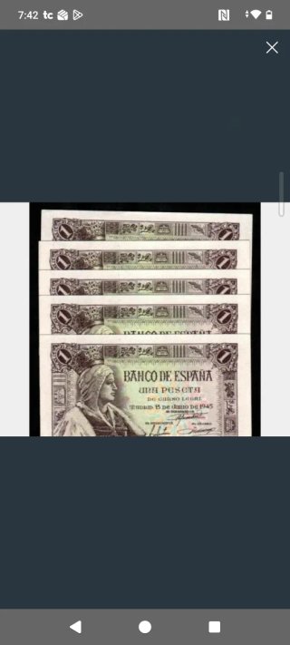 Billete 1 Peseta Banco de España 1945 sc