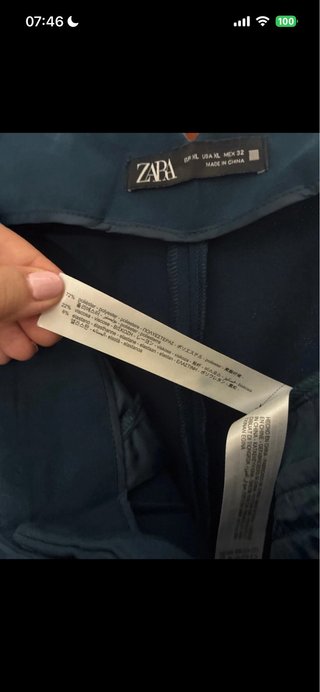 Pantaloni Zara Petrolio Taglia XL Zara