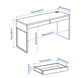Scrivania IKEA Micke Grigia