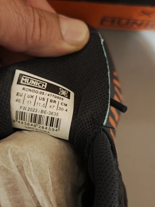 Zapatillas Fútbol Sala Munich Rondo Negro Naranja