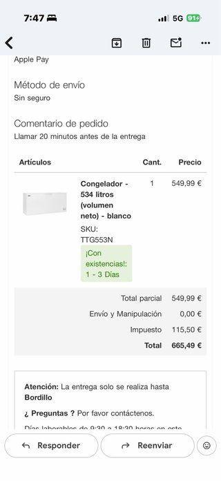 Congelador horizontal 534L blanco 180cm