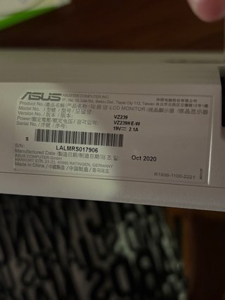 Monitor ASUS VZ239HE-W 23 Full HD Blanco