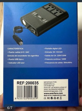 Inversor Coche ENERFERO 120W