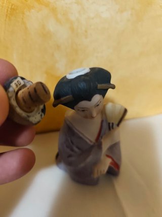 Botella Licorera Geisha Vintage Porcelana