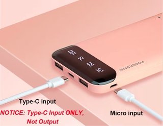 Batería Externa Power Bank 10000mAh Negra