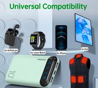 Batería Externa Power Bank 10000mAh Negra