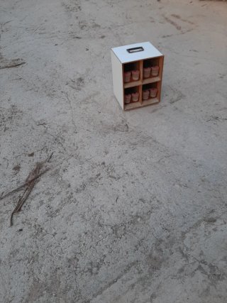 Transportín Jilgueros Marrón y Blanco
