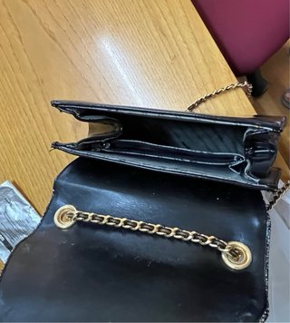 Bolso de fiesta negro y plateado