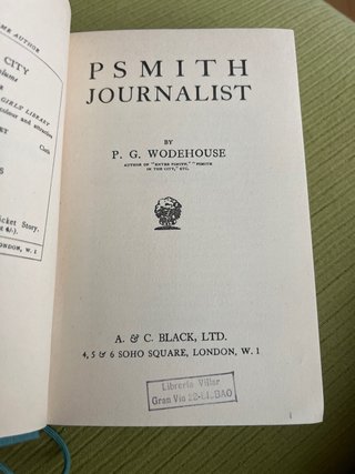 Libro Psmith Journalist P. G. Wodehouse
