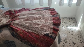 Traje de fallera antiguo multicolor