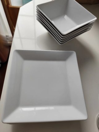 Vajilla Corte Inglés Blanca Porcelana