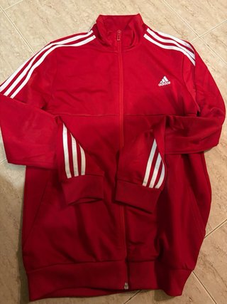 Chaqueta deportiva Adidas roja niño /a T 15-16 a
