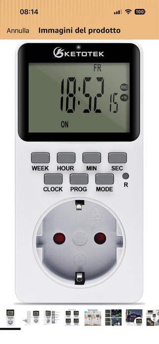 3 Prese Timer Ketotek Nuove