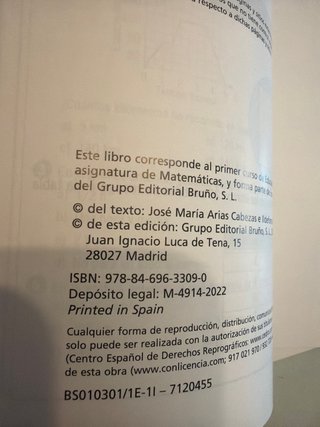 Matemáticas 1 ESO 3 volúmenes Proyecto 5 etapas