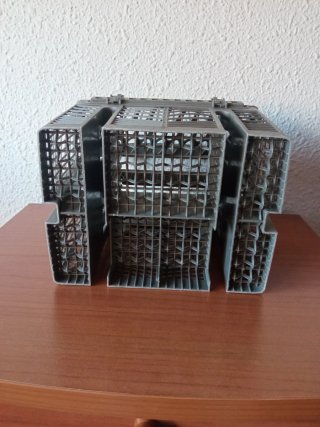 Cestita para lavavajillas gris