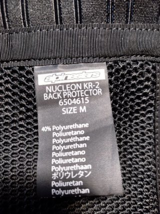 Espaldera Alpinestars Nucleon KR-2