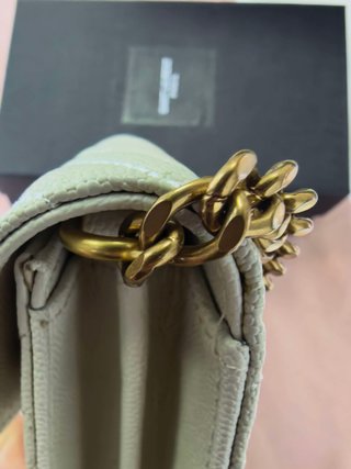 Bolso YSL Blanco Cadena Dorada