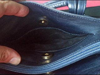 Borsa Valentino Adelaide vintage blu scuro