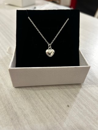 Collana Cuore Bombato Argento 925