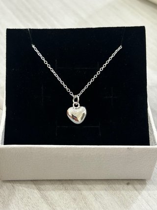 Collana Cuore Bombato Argento 925